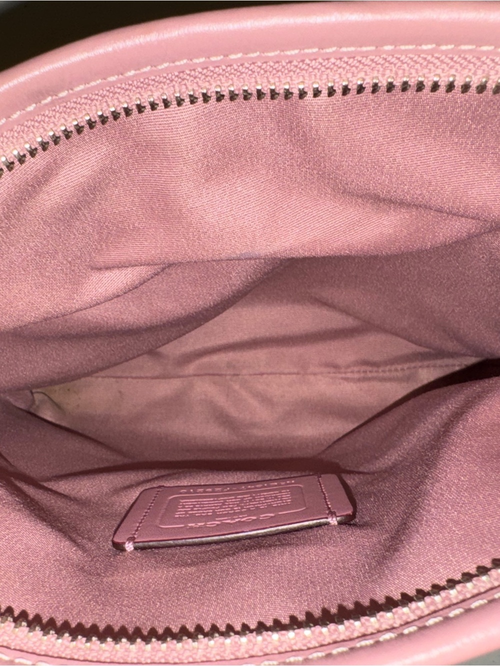 Coach Signature Brown Pink Trim Crossbody W/Adjustable Strap (Model F29210) - Picture 3 of 10